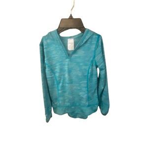 Danskin Now Girls Athletic Casual Shirt Size Small 6 6x Hoodie Turquoise Sky